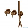 Kohlman Axel Brushed Copper bateria prysznicowo-wannowa podtynkowa z rączką prysznicową miedź szczotkowana QW260ABC 